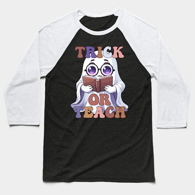 Trick or Teach Baseball T-Shirt by Rishirt